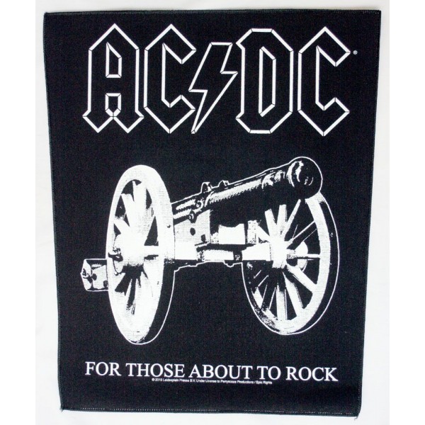Back Patch AC DC For Those About To Rock White 