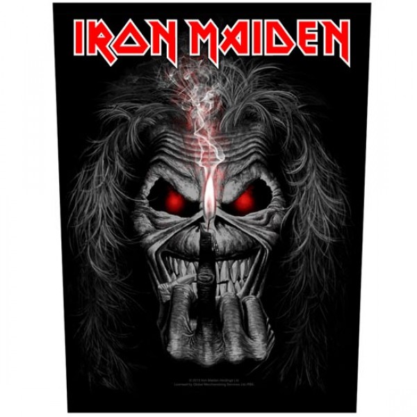 Back Patch Iron Maiden Eddie Candle Finger