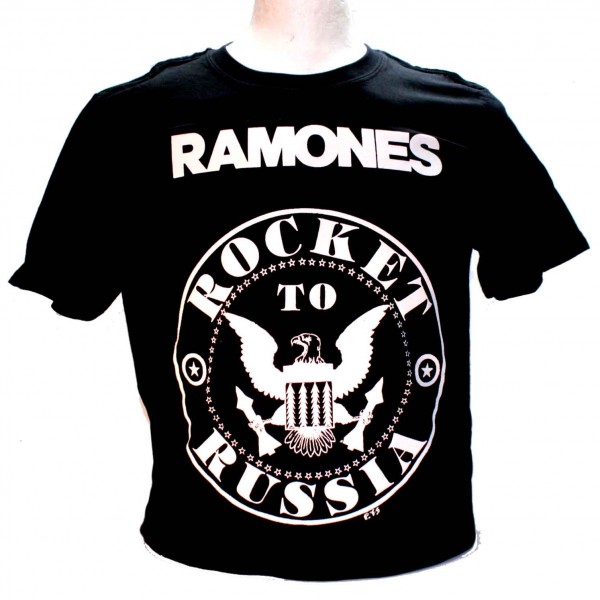 Ramones Rocket to Russia Square Punk Rock Goth Band T-shirt