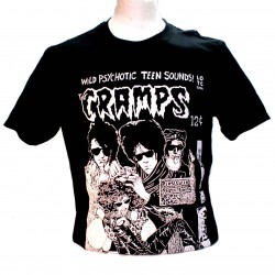The Cramps Wild Psychotic Teen Sounds Square Punk Rock Goth Band T-shirt