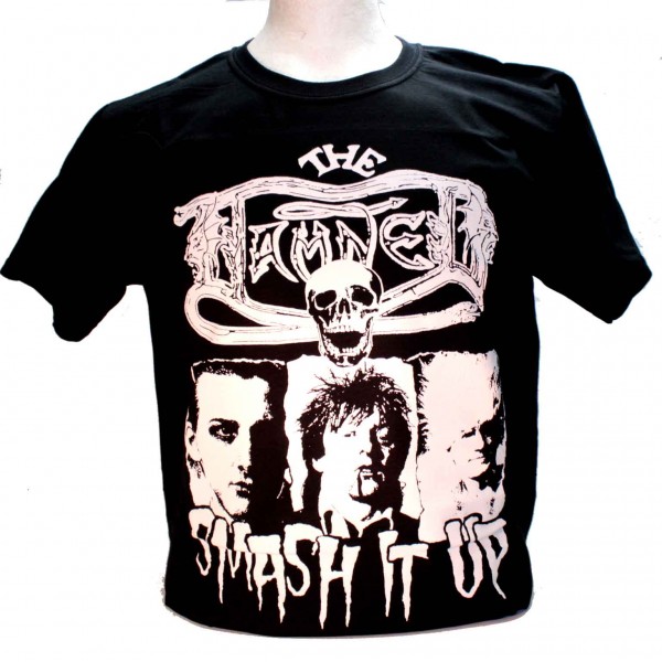 The Damned Smash it up Black Square Punk Rock Goth Ska Band T-shirt