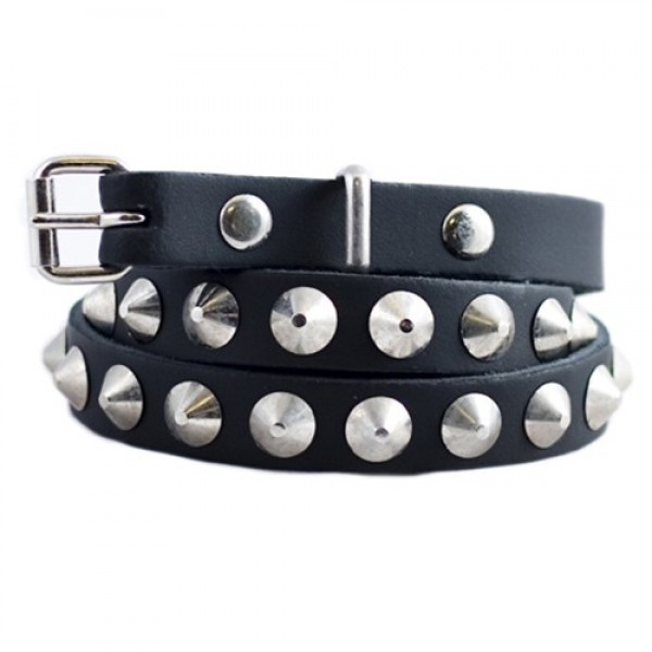 1 Row Conical Studded Leather Belt 