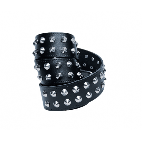 2 Row Conical Studded Leather Belt 