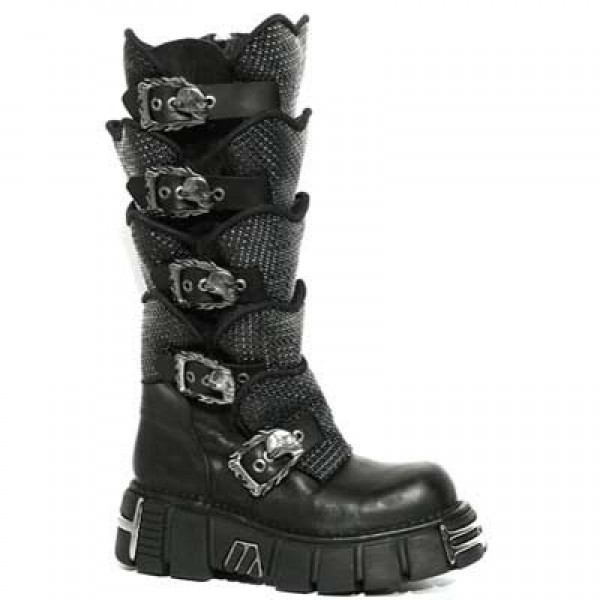 New Rock Boots - M.738-C1 Layered Skull Strap Tower 45 DAYS CUSTOM MAKE ONLY